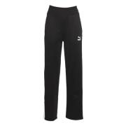 T7 Straight Pants Lange broek Puma , Black , Dames