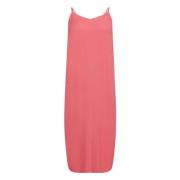 Essential Cami Midi Jurk Tommy Jeans , Pink , Dames