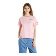 Korte Mouw T-shirt Champion , Pink , Dames