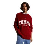 Nieuwe Varsity Hoodie Tommy Hilfiger , Red , Heren