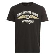 T-shirt Wrangler , Black , Heren