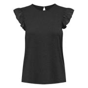 Life S/s Blouse Only , Black , Dames