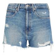 Distressed Frayed Hem Denim Hotpants Shorts Tommy Jeans , Blue , Dames