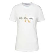 Gradient Monologo T-shirt Calvin Klein Jeans , White , Dames