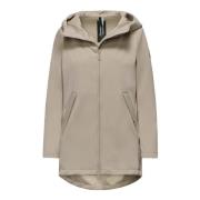 Softshell Parka met Capuchon BomBoogie , Beige , Dames