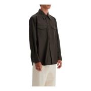 Western Snap Button Shirt Lemaire , Brown , Heren