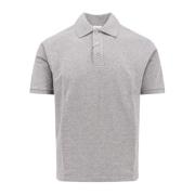 Geborduurde Monogram Poloshirt Saint Laurent , Gray , Heren