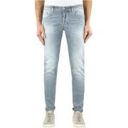 Slim Fit Grijs Denim Jeans Dondup , Gray , Heren