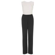 Crepe Jersey Jumpsuit met Kleur Swing , Black , Dames