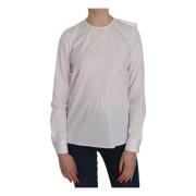 Stijlvol Wit Katoenen Crew Neck Top Dsquared2 , White , Dames