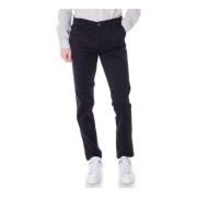 Zwarte effen katoenen broek Jack & Jones , Black , Heren