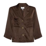 Shirt met zakken Ganni , Brown , Dames