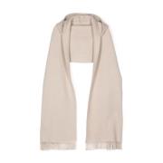 Capuchon Wol Kasjmier Sjaal Beige Brunello Cucinelli , Beige , Dames