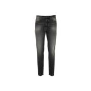 Wortel Slim Fit Jeans Dondup , Black , Heren