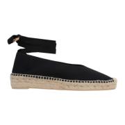 Zwarte Canvas Espadrille Flatform Schoenen Castañer , Black , Dames