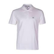 Stretch Piquet Polo Shirt, Klassieke Kraag C.p. Company , White , Here...