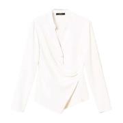 Witte overhemden met kantdetail Twinset , White , Dames