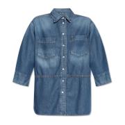 Denim overhemd Ganni , Blue , Dames