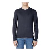 Grijze Gebreide Trui Ronde Hals Mannen Armani Exchange , Blue , Heren