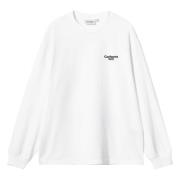 W Ls Paisley T-Shirt Langarm T-shirt Carhartt Wip , White , Dames