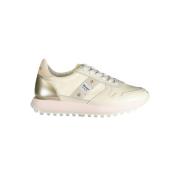 Sportieve Beige Sneaker met Contrastdetails Blauer , Beige , Dames