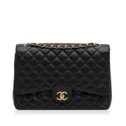 Pre-owned Leather shoulder-bags Chanel Vintage , Black , Dames