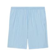 Blauwe Nylon Zwembroek met Hartlogo Ami Paris , Blue , Heren