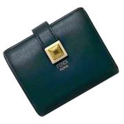 Pre-owned Leather wallets Fendi Vintage , Green , Dames