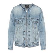 Denim Jas met Vintage Effect R13 , Blue , Dames