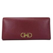 Pre-owned Leather wallets Salvatore Ferragamo Pre-owned , Red , Dames