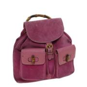 Pre-owned Suede shoulder-bags Gucci Vintage , Pink , Dames