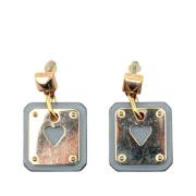 Pre-owned Metal earrings Hermès Vintage , Yellow , Dames