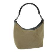 Pre-owned Canvas shoulder-bags Gucci Vintage , Beige , Dames