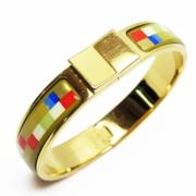 Pre-owned Metal bracelets Hermès Vintage , Yellow , Dames