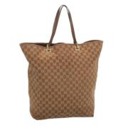 Pre-owned Canvas totes Gucci Vintage , Brown , Dames