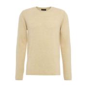 Bruine Gebreide Trui Aw24 Roberto Collina , Beige , Heren