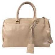 Pre-owned Leather handbags Yves Saint Laurent Vintage , Beige , Dames