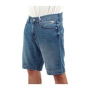 Denim Bermuda Shorts Roy Roger's , Blue , Heren