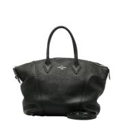 Pre-owned Leather totes Louis Vuitton Vintage , Black , Dames