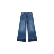 Wijde Pijp Denim Broek Blauw Liu Jo , Blue , Dames