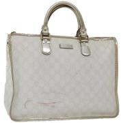 Pre-owned Leather handbags Gucci Vintage , White , Dames