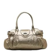 Pre-owned Leather shoulder-bags Salvatore Ferragamo Pre-owned , Gray ,...