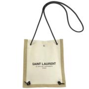 Pre-owned Canvas shoulder-bags Yves Saint Laurent Vintage , Beige , Da...