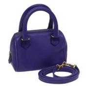 Pre-owned Leather handbags Celine Vintage , Purple , Dames