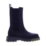 Sponge Chelsea Boot Off White , Black , Dames