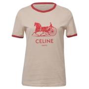 Pre-owned Cotton tops Celine Vintage , Beige , Dames