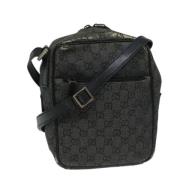 Pre-owned Canvas shoulder-bags Gucci Vintage , Gray , Dames