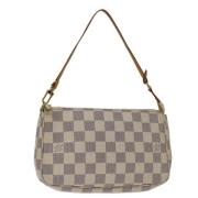 Pre-owned Canvas pouches Louis Vuitton Vintage , White , Dames