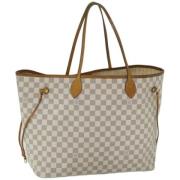 Pre-owned Canvas totes Louis Vuitton Vintage , White , Dames