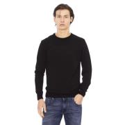 Luxe Zwarte Turtleneck Sweater Baldinini , Black , Heren